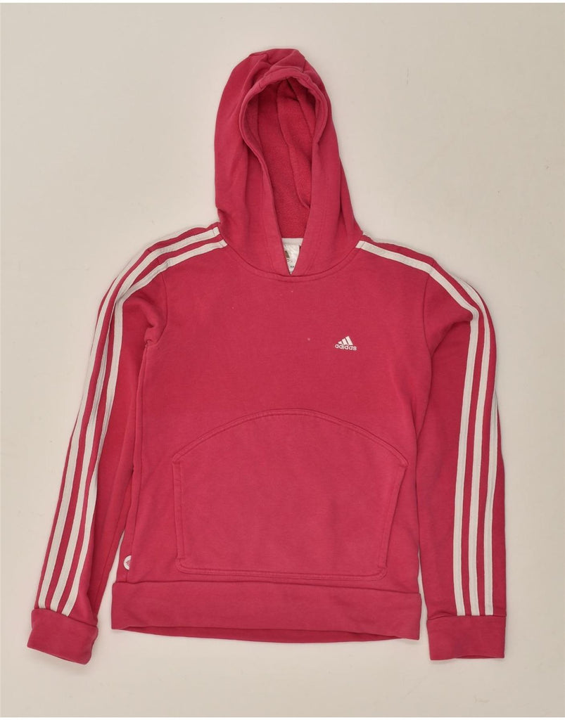 ADIDAS Girls Hoodie Jumper 13-14 Years XL Pink Cotton | Vintage Adidas | Thrift | Second-Hand Adidas | Used Clothing | Messina Hembry 