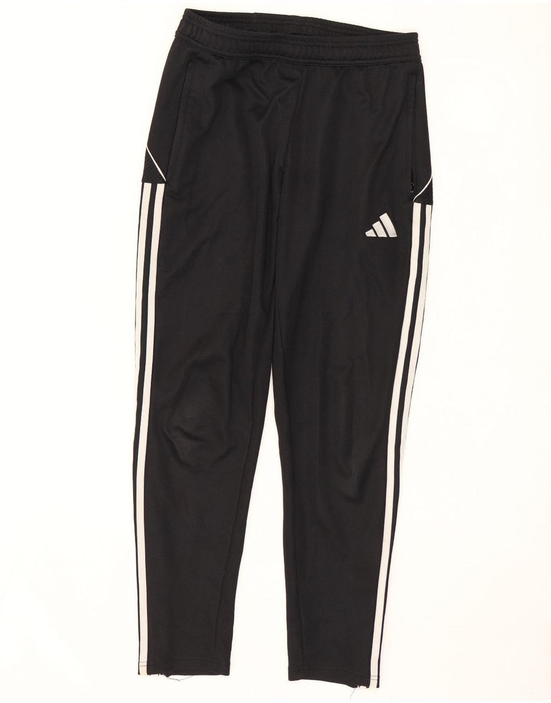 Adidas Mens Slim Fit Tracksuit Trousers Medium  Black Polyester