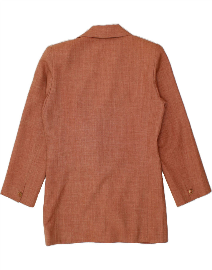 VINTAGE Womens Double Breasted Blazer Jacket UK 14 Large Brown Vintage Vintage and Second-Hand Vintage from Messina Hembry 