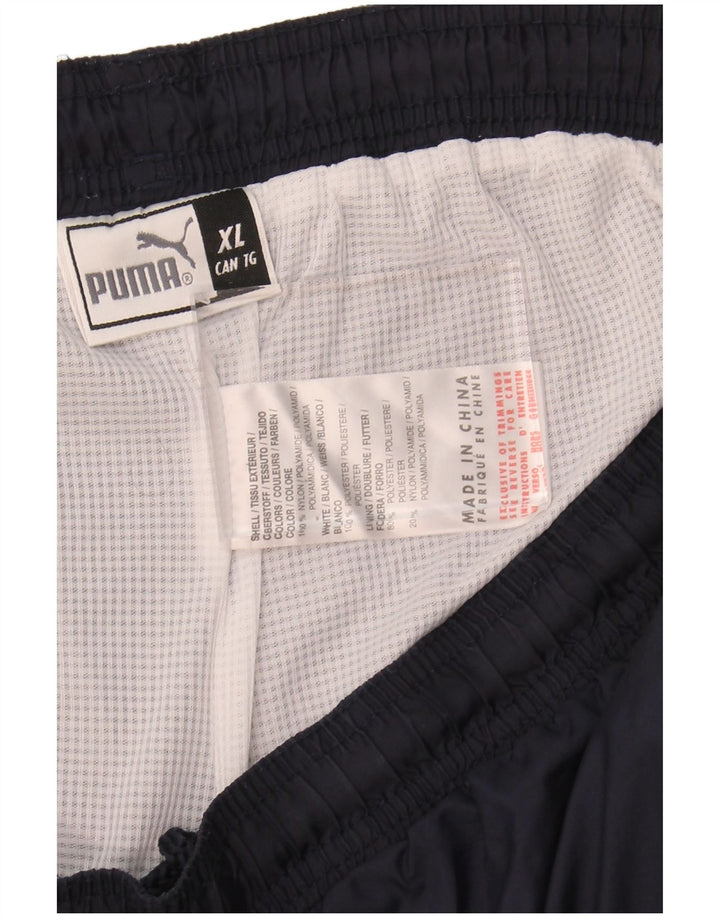 PUMA Mens Tracksuit Trousers Joggers XL  Navy Blue Nylon