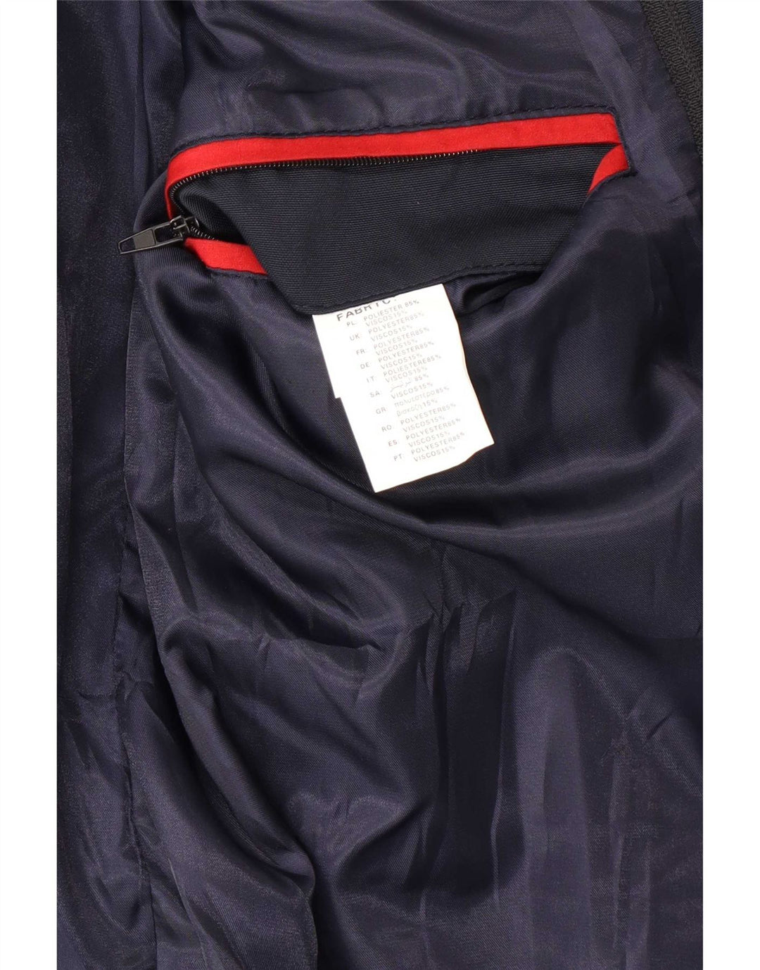 David Hamilton Mens Kampione Overcoat IT 46 Small Navy Blue Polyester