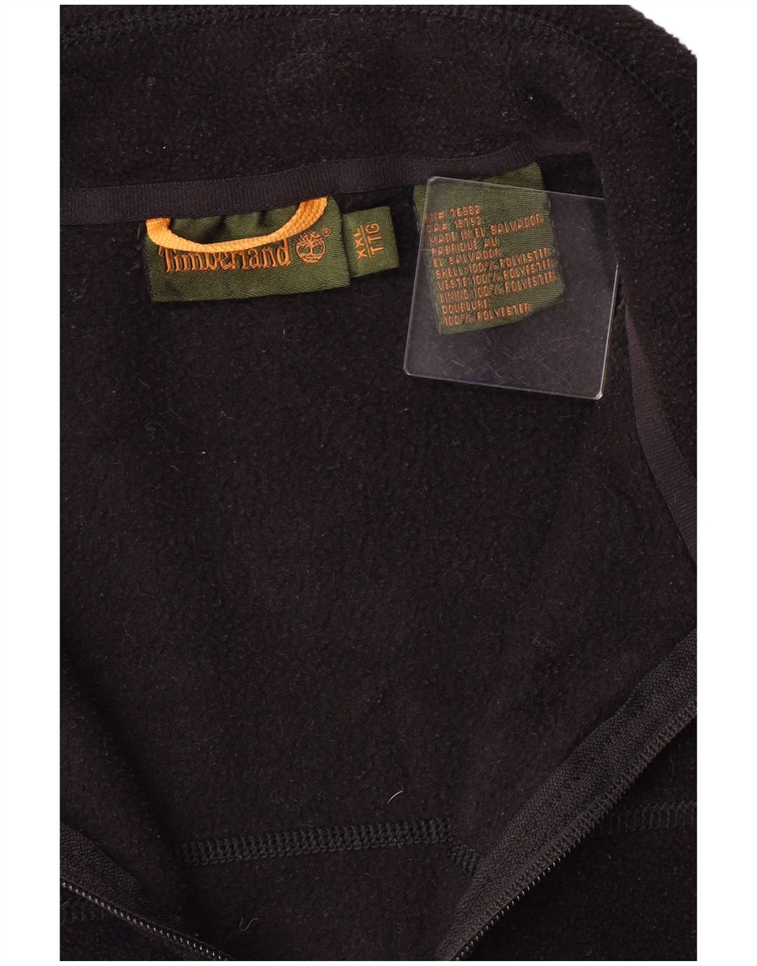 Timberland Mens Fleece Jacket UK 44 2XL Black Polyester