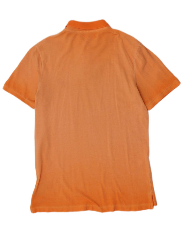 Nike Mens Polo Shirt Large Orange Cotton