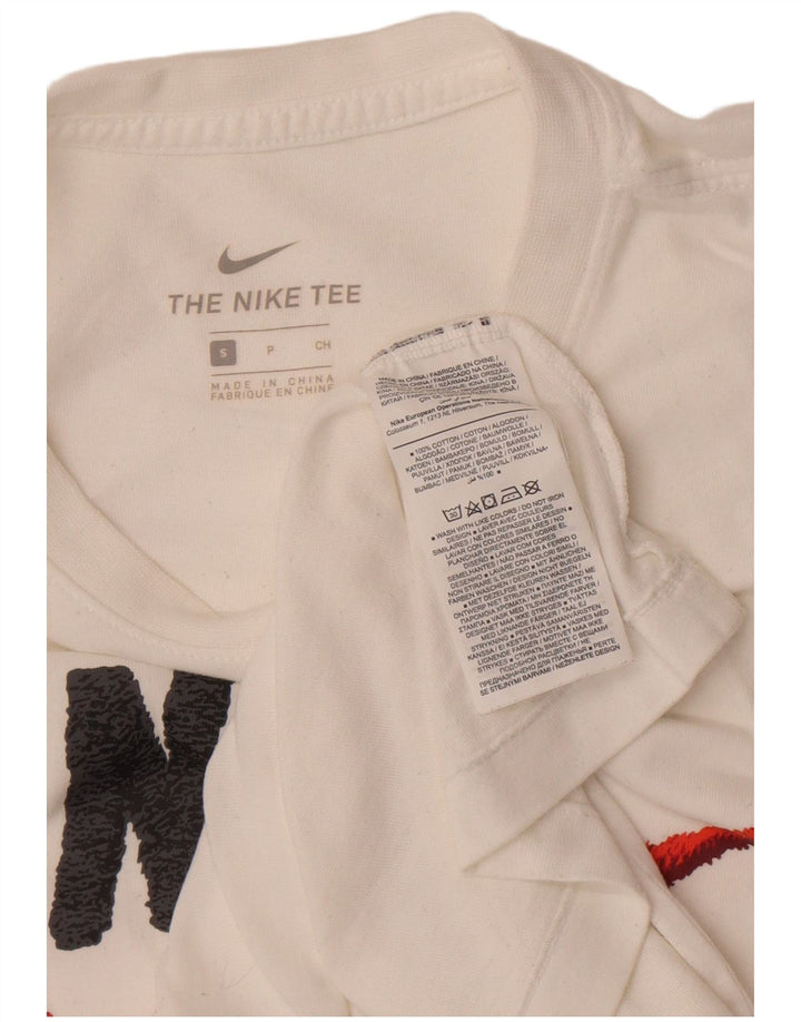 Nike Mens Graphic T-Shirt Top Small White Cotton