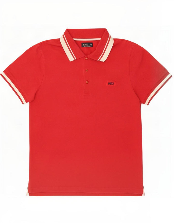 Rifle Mens Polo Shirt Small Red Cotton