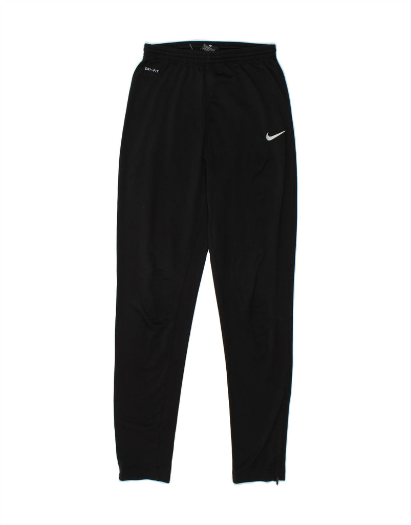 NIKE Girls Dri Fit Tracksuit Trousers 12-13 Years Large Black Polyester | Vintage Nike | Thrift | Second-Hand Nike | Used Clothing | Messina Hembry 