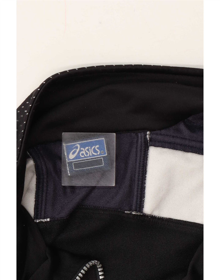 Asics Mens Regular Fit Tracksuit Top Jacket XL Black Colourblock