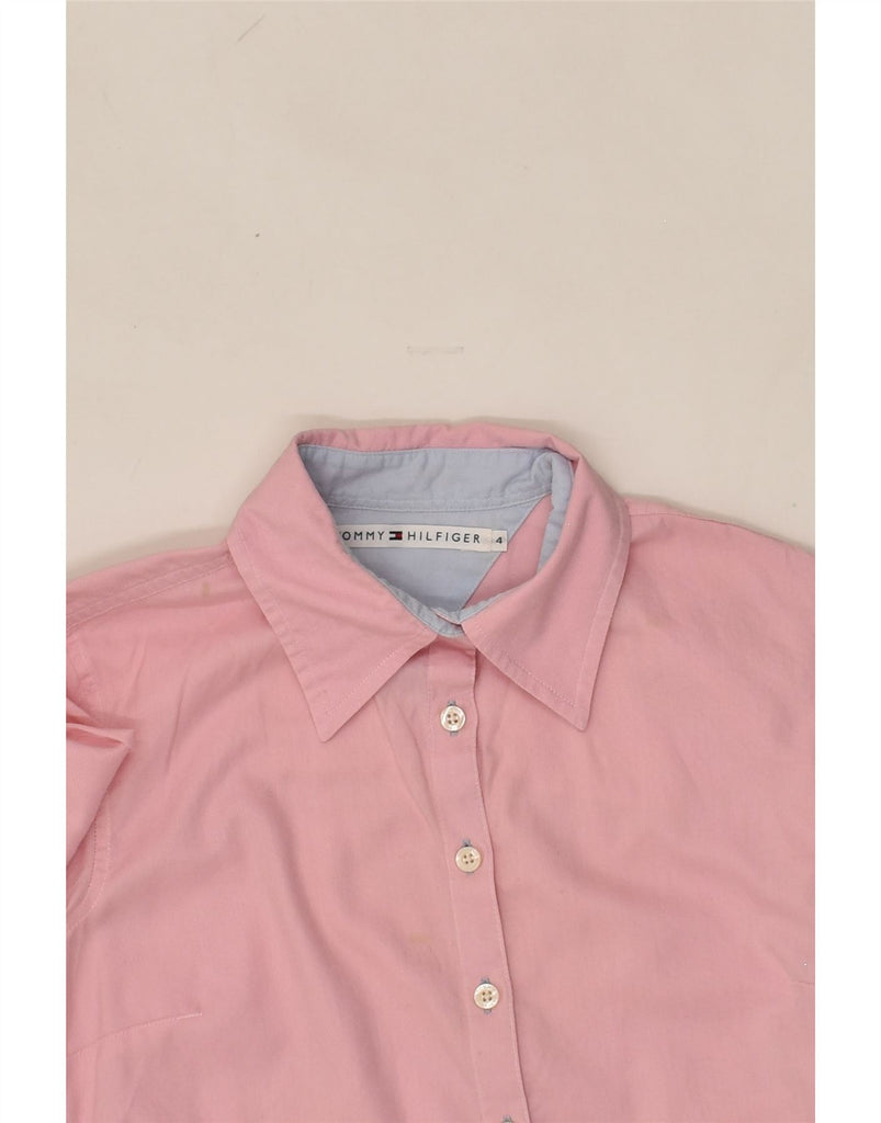 TOMMY HILFIGER Womens Shirt US 4 Small Pink Cotton | Vintage Tommy Hilfiger | Thrift | Second-Hand Tommy Hilfiger | Used Clothing | Messina Hembry 