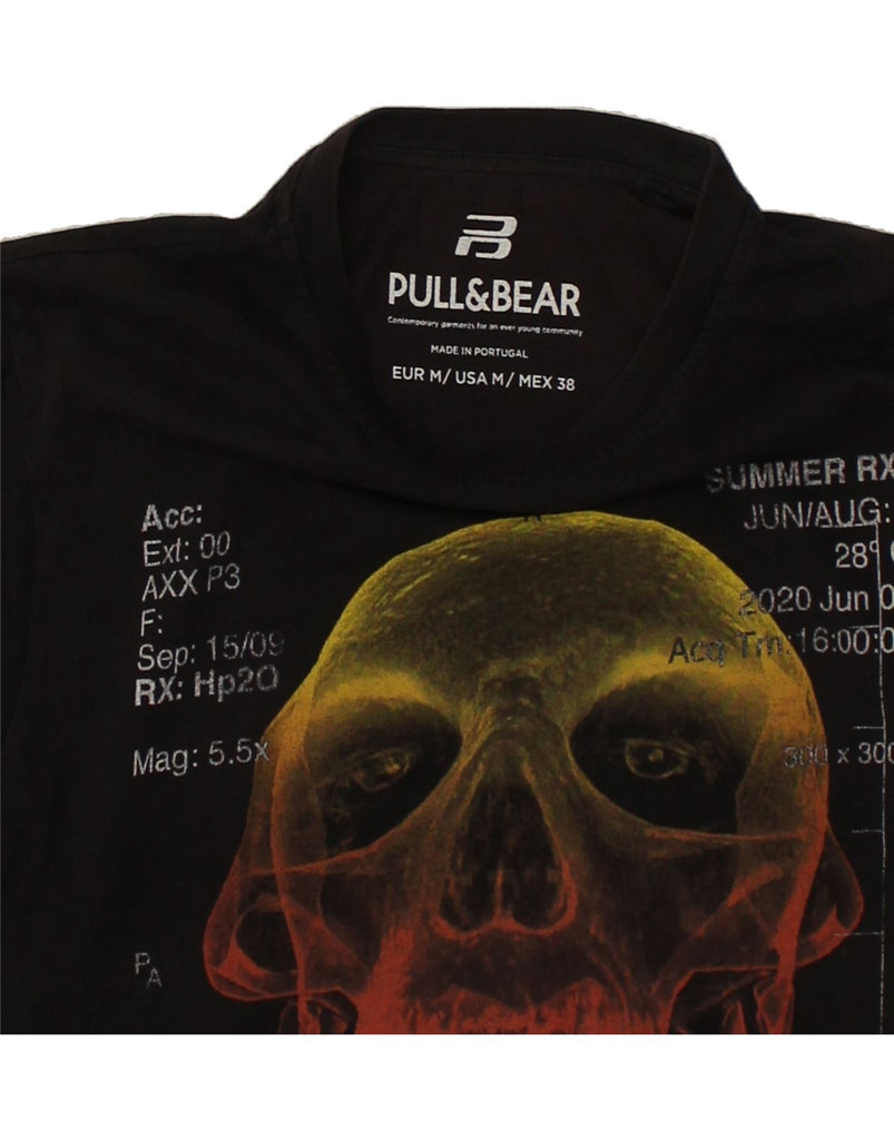 PULL & BEAR Mens Graphic T-Shirt Top Medium Black | Vintage Pull & Bear | Thrift | Second-Hand Pull & Bear | Used Clothing | Messina Hembry 