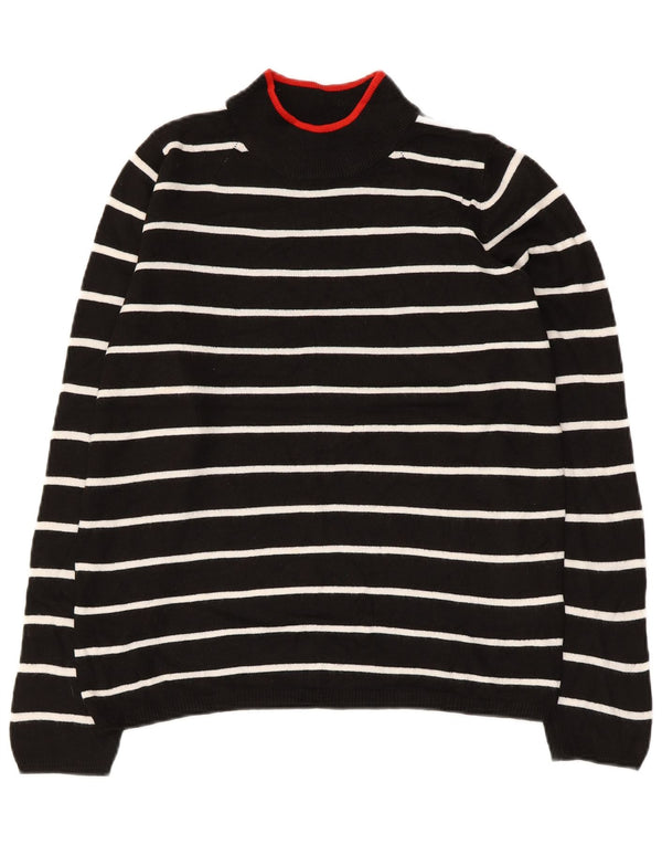 MARKS & SPENCER Womens Turtle Neck Jumper Sweater UK 10 Small Black