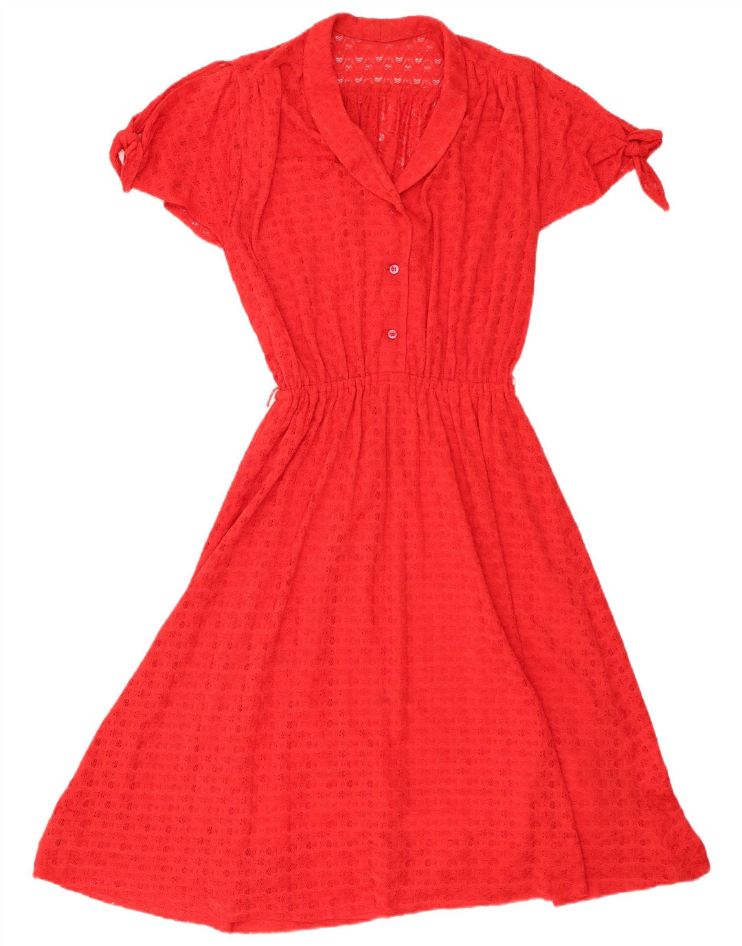 Vintage Womens A-Line Dress UK 8 Small Red