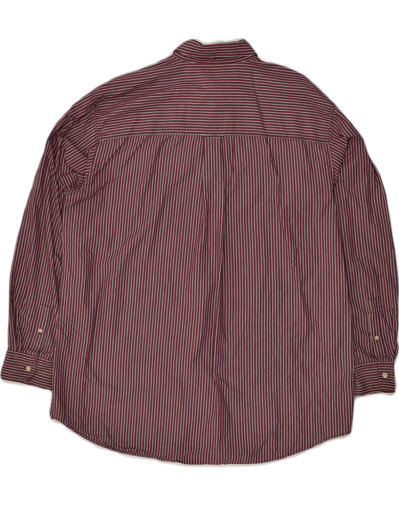 CHAPS Mens Easy Care Shirt XL Maroon Pinstripe Cotton | Vintage Chaps | Thrift | Second-Hand Chaps | Used Clothing | Messina Hembry 