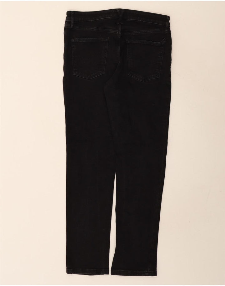 WHITE STUFF Womens Straight Jeans UK 14 Large W32 L30 Black Cotton