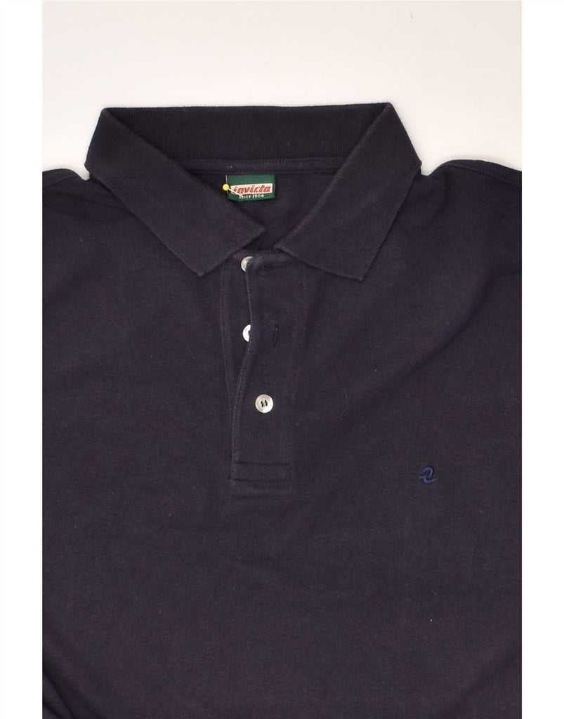 INVICTA Mens Long Sleeve Polo Shirt XL Navy Blue Cotton | Vintage Invicta | Thrift | Second-Hand Invicta | Used Clothing | Messina Hembry 