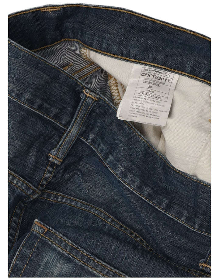Carhartt Mens Denim Shorts W30 Medium Blue Cotton