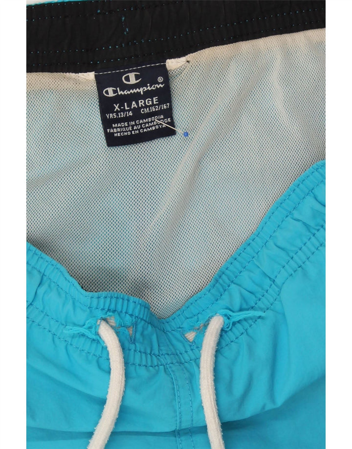 CHAMPION Boys Swimming Shorts 13-14 Years XL Blue Vintage Champion and Second-Hand Champion from Messina Hembry 