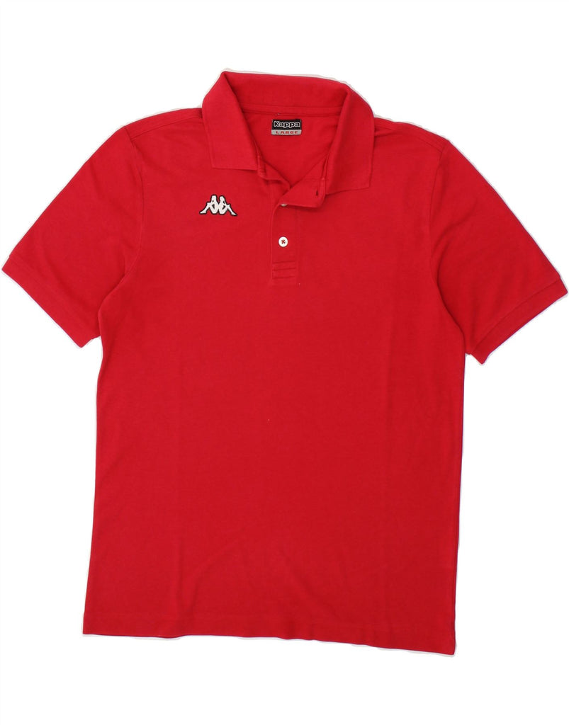 KAPPA Mens Polo Shirt Large Red Cotton | Vintage Kappa | Thrift | Second-Hand Kappa | Used Clothing | Messina Hembry 