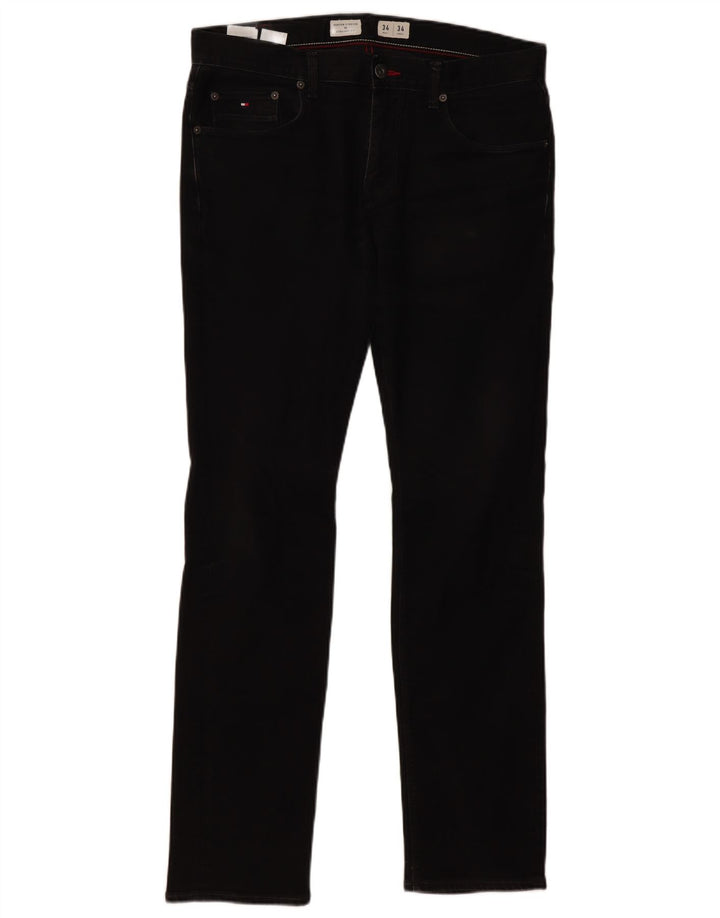 TOMMY HILFIGER Mens Denton Straight Jeans W34 L34 Black Cotton
