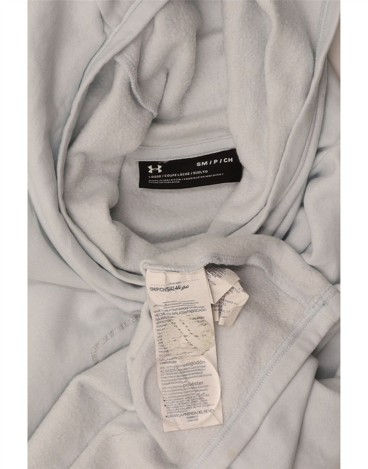 UNDER ARMOUR Womens Oversized Graphic Hoodie Jumper UK 10 Small Blue