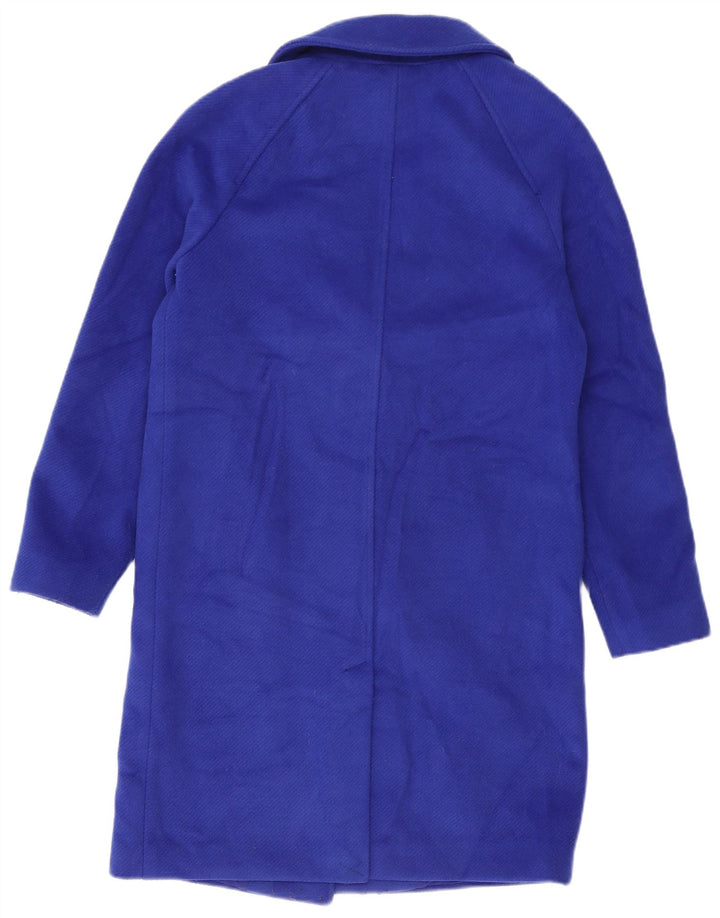 Marks & Spencer Womens Oversized Overcoat UK 8 Small Blue Polyester
