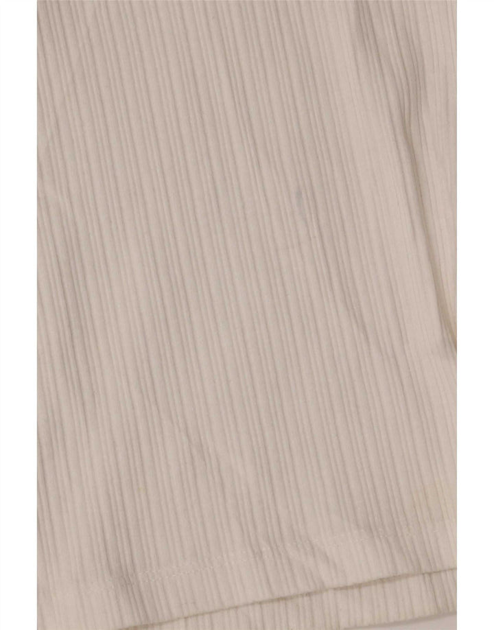 Zara Womens Crop Top 3/4 Sleeve UK 8 Small White