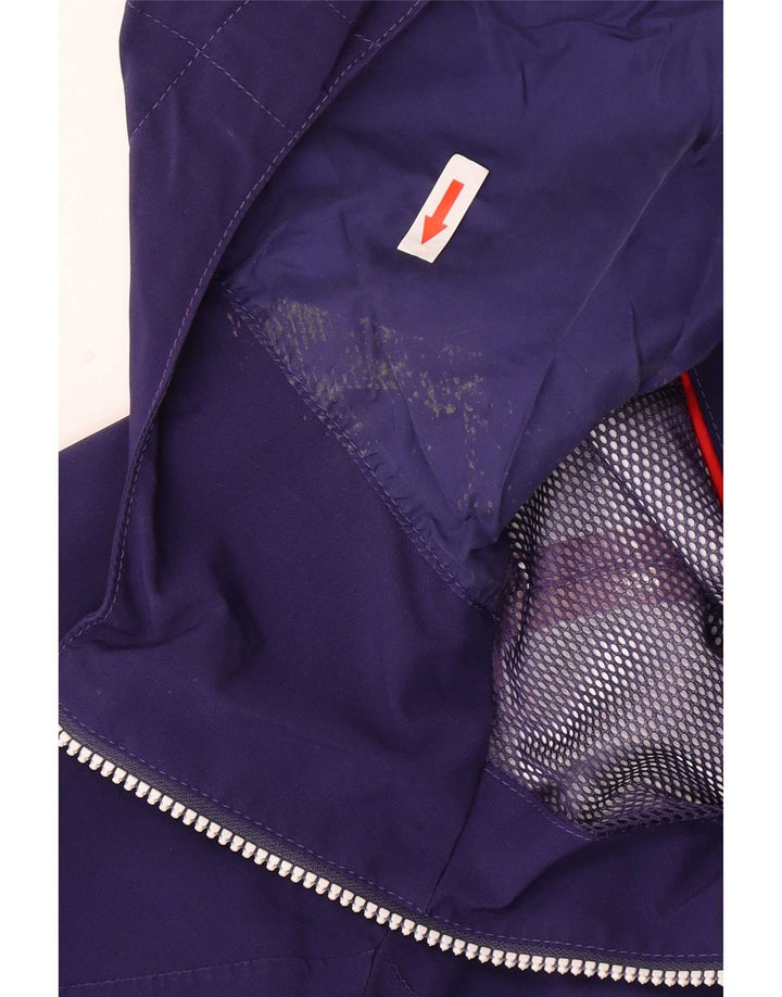 Helly Hansen Womens Hooded Rain Jacket UK 14 Medium Purple Polyester