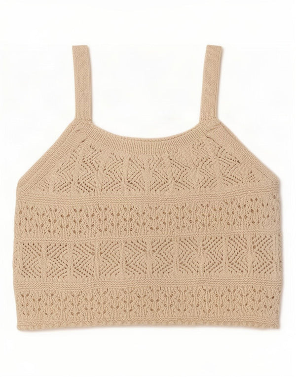 Zara Girls Crochet Crop Top 13-14 Years Off White