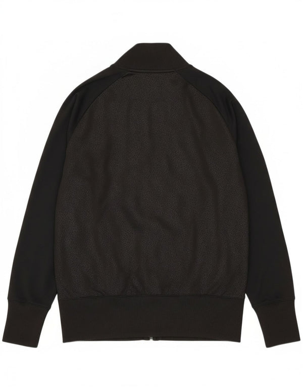 Reebok Womens Graphic Tracksuit Top Jacket UK 14 Large Black