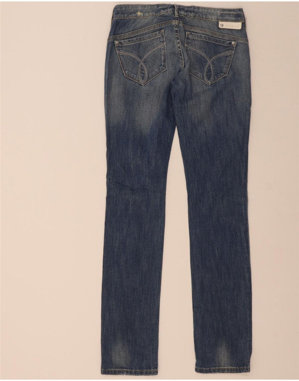 Calvin Klein Womens Slim Jeans W29 L34 Blue Cotton