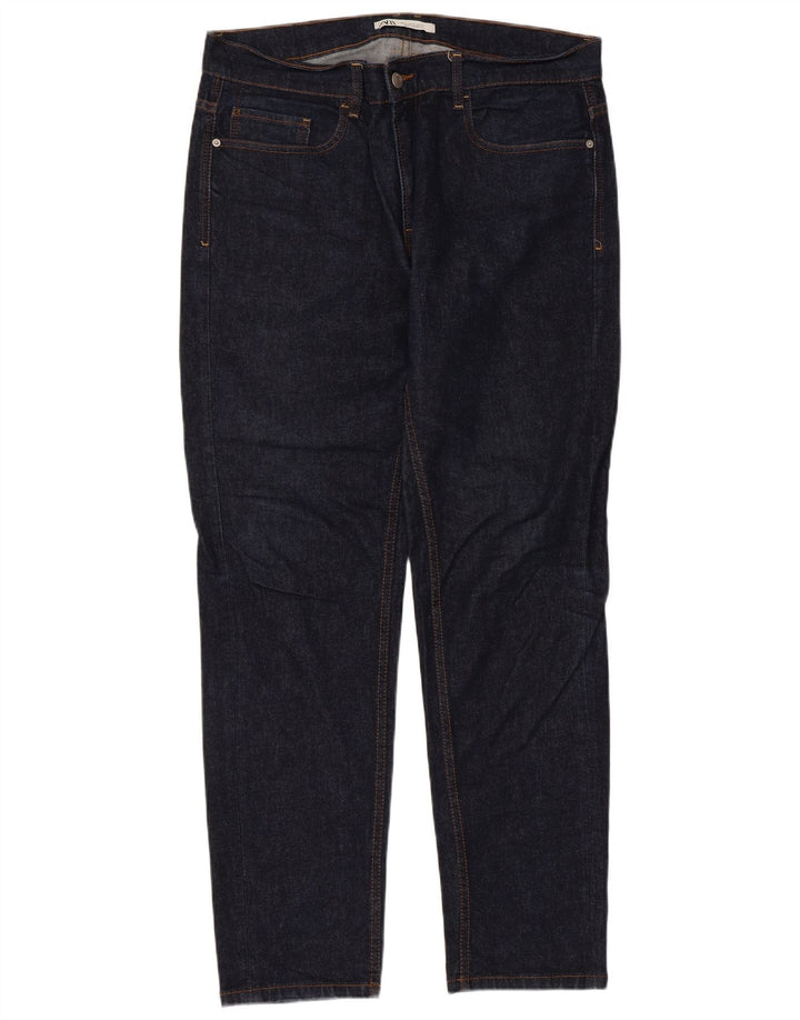 Zara Mens Slim Jeans EU 46 XL W36 L31 Navy Blue