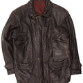 Vintage Mens Leather Jacket IT 48 Medium Black