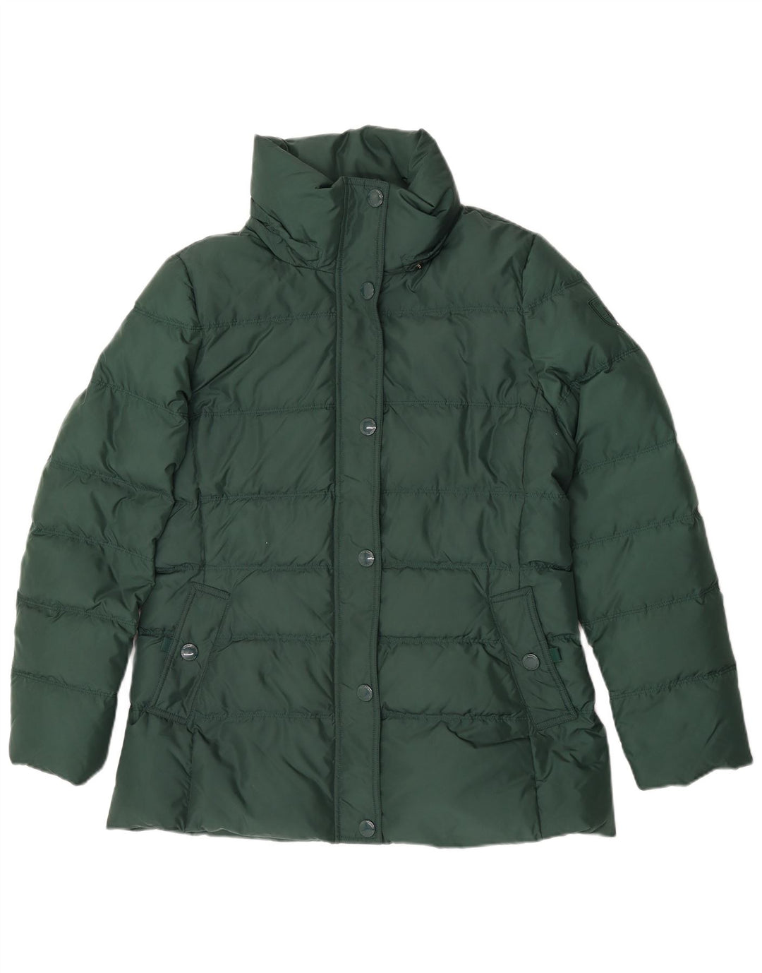 Tommy Hilfiger Womens Hooded Padded Jacket UK 18 XL Green Polyester