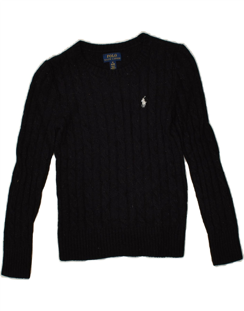 POLO RALPH LAUREN Girls Crew Neck Jumper Sweater 8-9 Years Medium  Black | Vintage Polo Ralph Lauren | Thrift | Second-Hand Polo Ralph Lauren | Used Clothing | Messina Hembry 