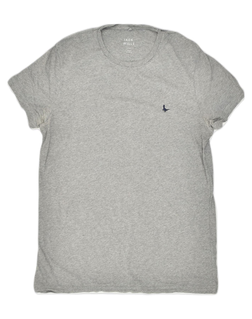 JACK WILLS Mens T-Shirt Top Small Grey Cotton | Vintage | Thrift | Second-Hand | Used Clothing | Messina Hembry 