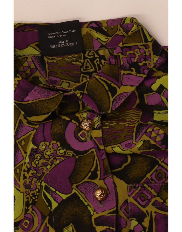 Vintage Womens Long Sleeve Shirt Blouse IT 42 Medium Purple Retro