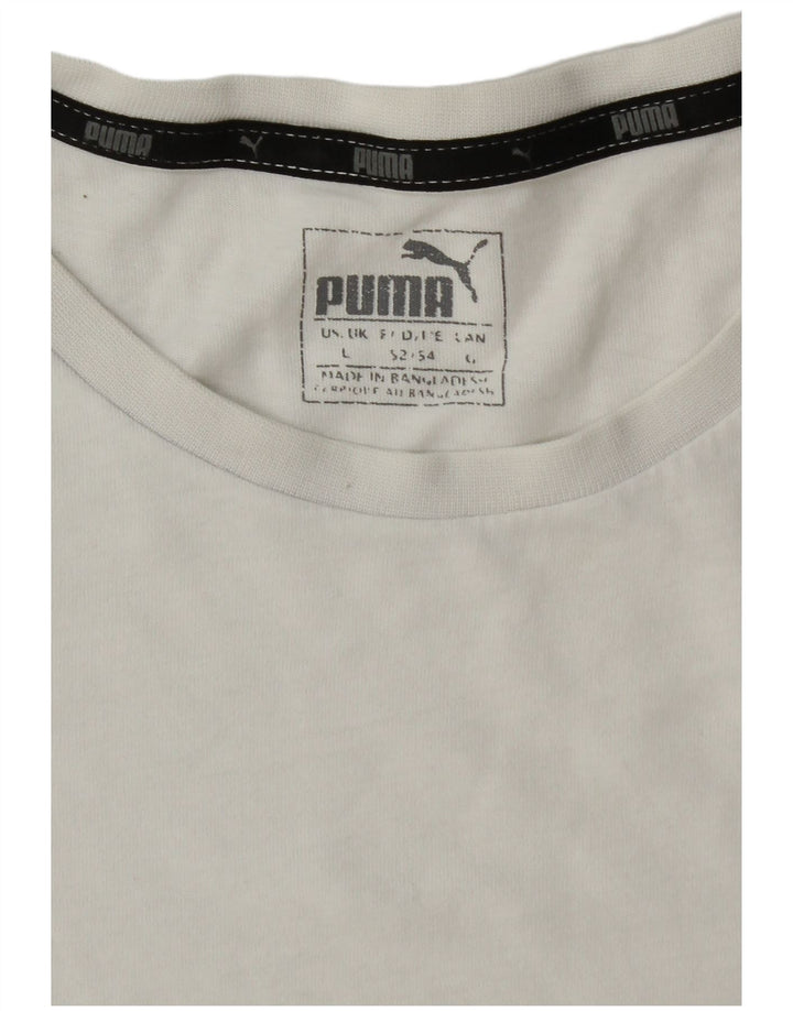 Puma Mens T-Shirt Top Large White
