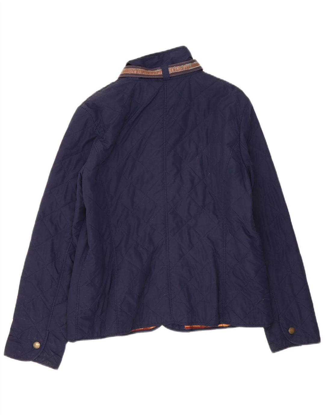 Ralph Lauren Womens Quilted Jacket UK 16 Large Navy Blue Polyester
