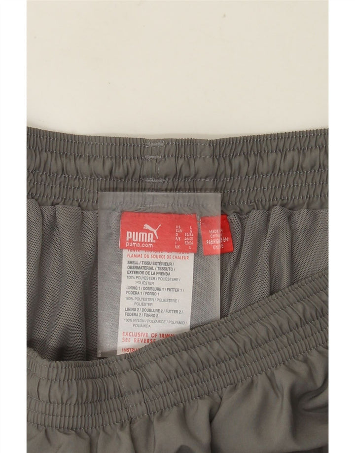 Puma Mens Tracksuit Trousers Large  Grey Polyester