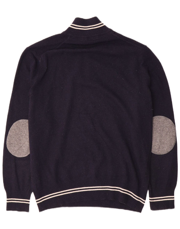 North Sails Mens Zip Neck Jumper Sweater 2XL Navy Blue Wool