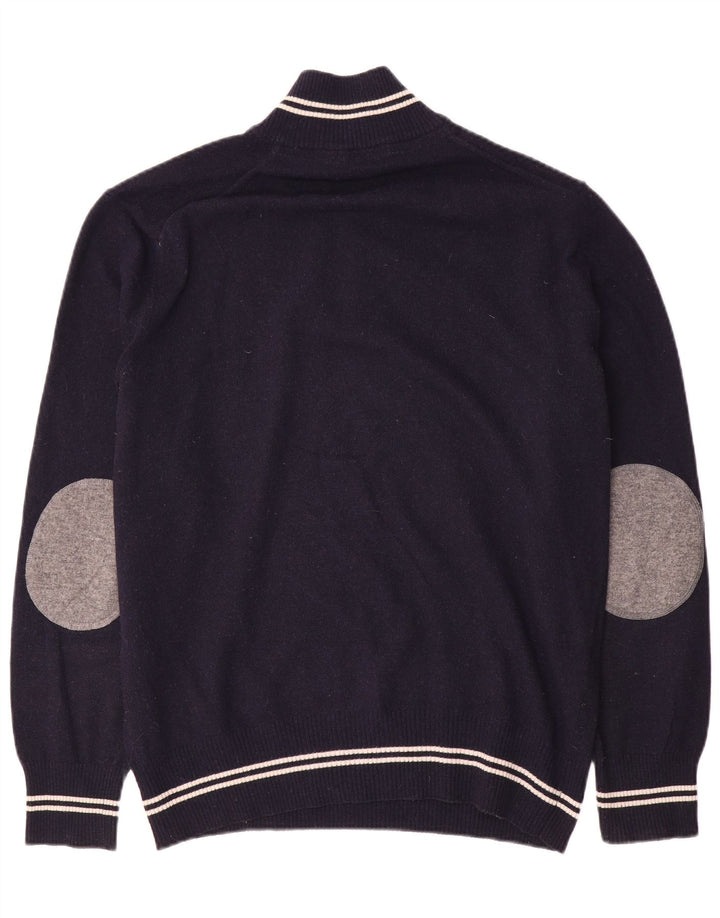 North Sails Mens Zip Neck Jumper Sweater 2XL Navy Blue Wool
