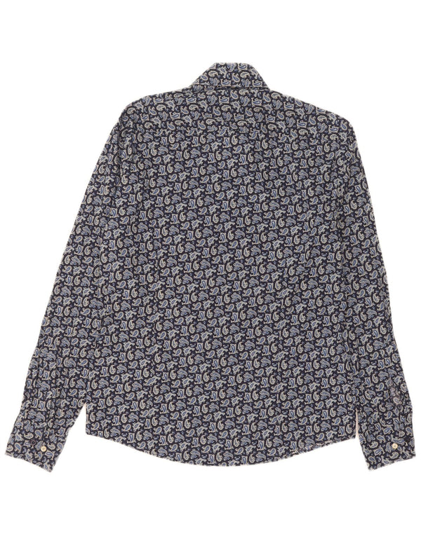 Venti Mens Limited Edition Shirt Medium Navy Blue Paisley Cotton