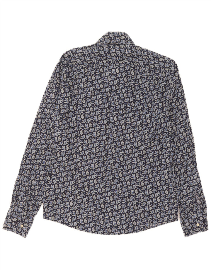 Venti Mens Limited Edition Shirt Medium Navy Blue Paisley Cotton