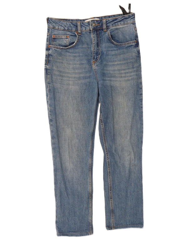 Zara Womens Cropped Jeans EU 36 XS W26 L25 Blue Cotton