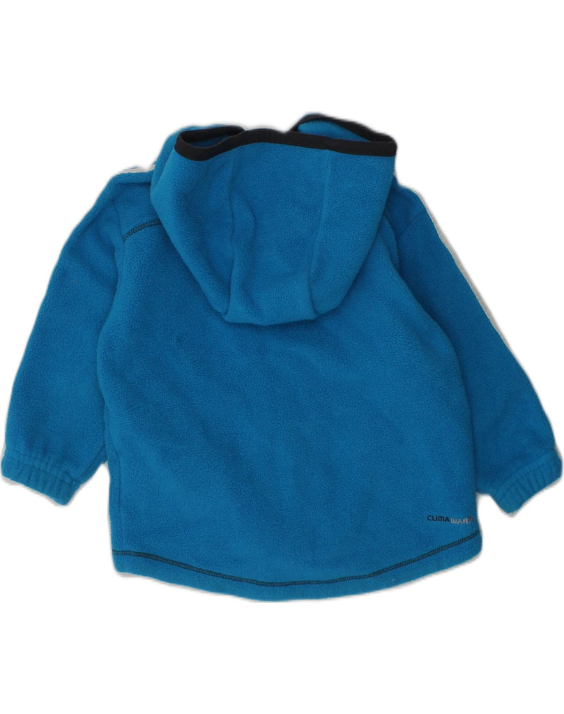 ADIDAS Baby Boys Hooded Fleece Jacket 6-9 Months Blue Polyester | Vintage Adidas | Thrift | Second-Hand Adidas | Used Clothing | Messina Hembry 