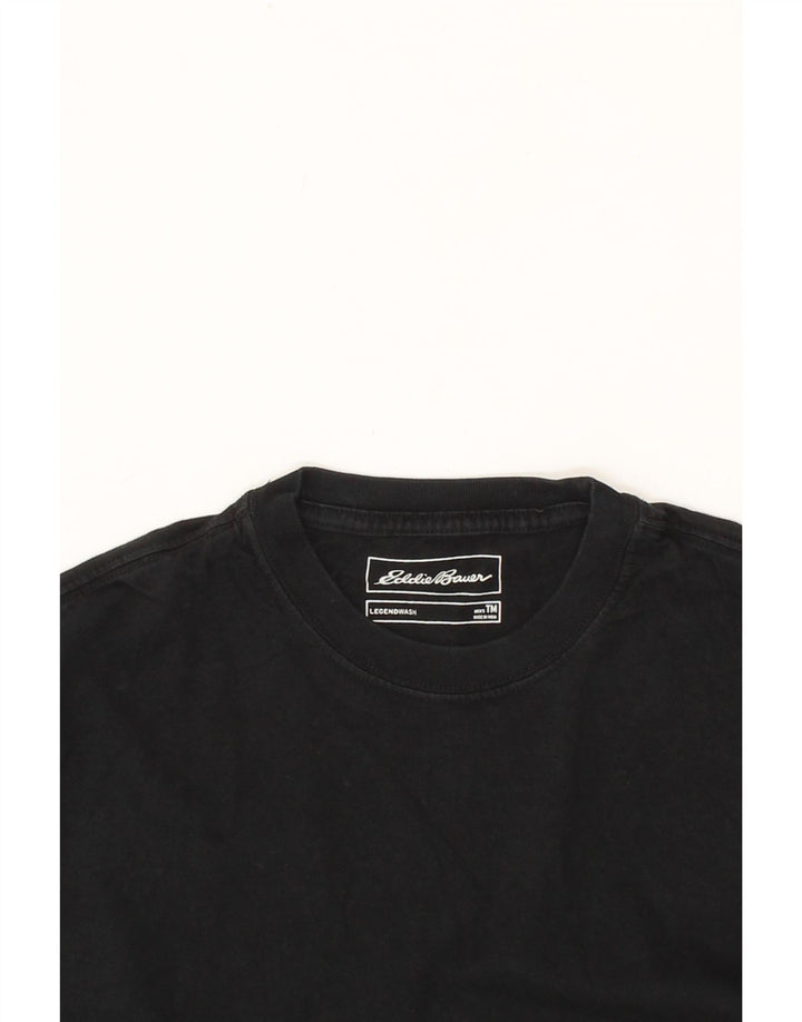 EDDIE BAUER Mens Tall T-Shirt Top Medium Black Cotton Vintage Eddie Bauer and Second-Hand Eddie Bauer from Messina Hembry 