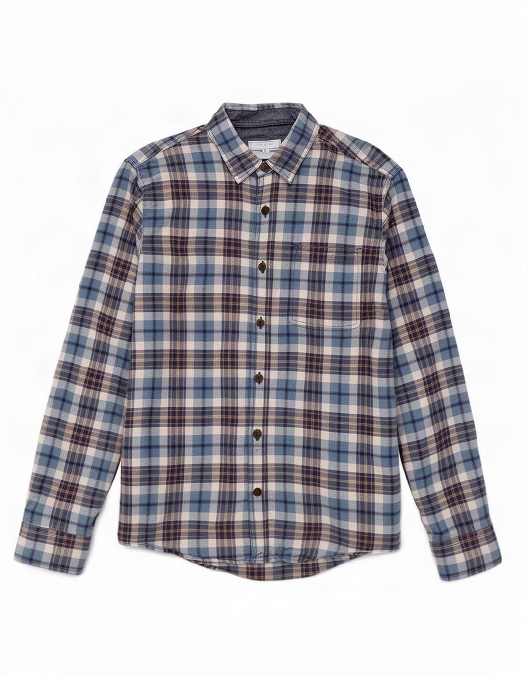 Fat Face Mens Shirt Medium Blue Check Cotton