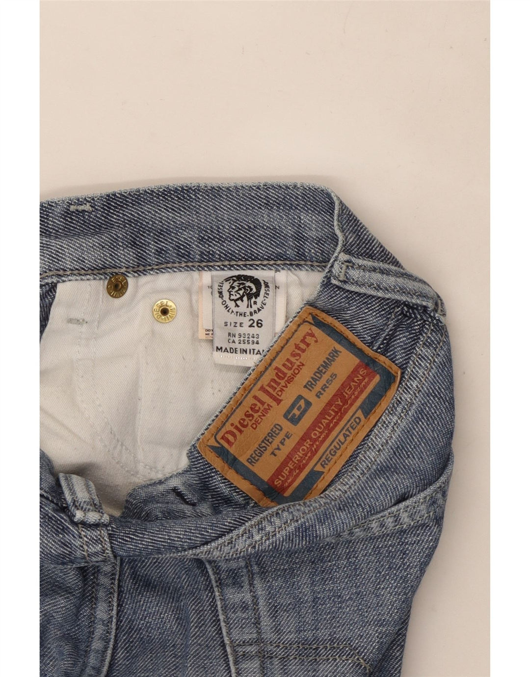 Diesel Womens Straight Jeans W26 L32 Blue Cotton