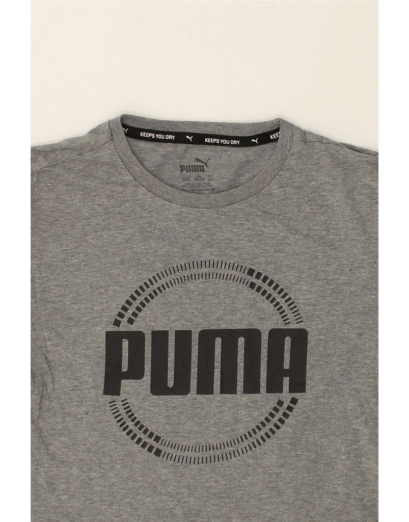 PUMA Boys Graphic T-Shirt Top 13-14 Years Grey Cotton | Vintage Puma | Thrift | Second-Hand Puma | Used Clothing | Messina Hembry 