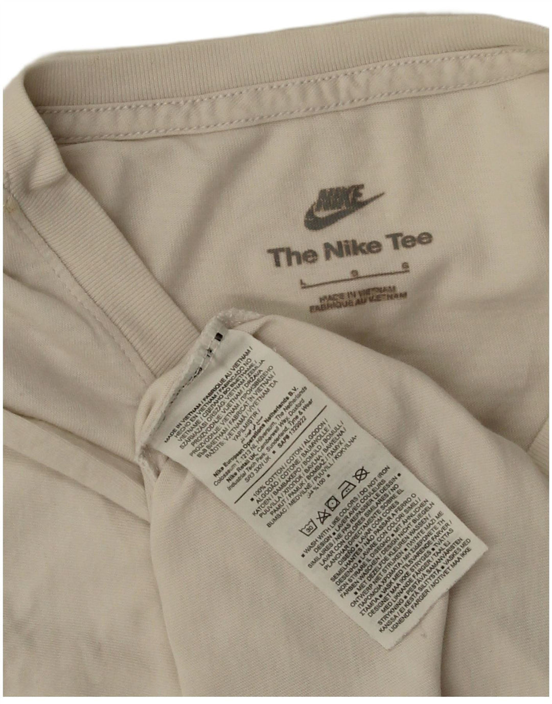 NIKE Mens T-Shirt Top Large White Cotton