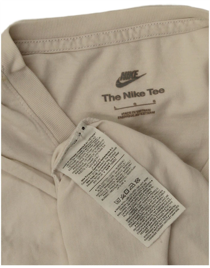 NIKE Mens T-Shirt Top Large White Cotton